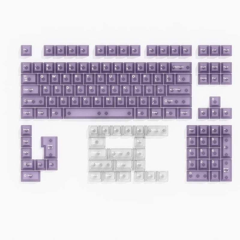 Y&D Mechanical Gaming Keyboard - Deep Purple & White - Contour Keycaps - PC Gamers Keyboard - Image 1